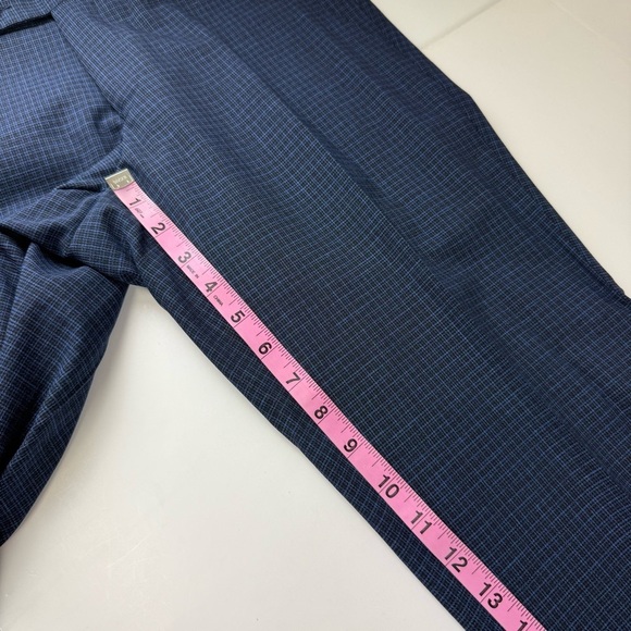 NEW Ted Baker London Pants Mens 31 S Navy Blue Plaid Jerome Dress Pant NWOT - Picture 9 of 10